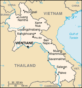 Laos Map