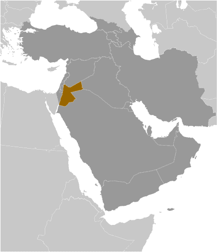 Map of Jordan