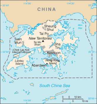 Map of Hong Kong Islands