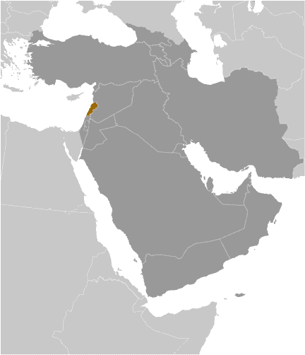 Map of Lebanon