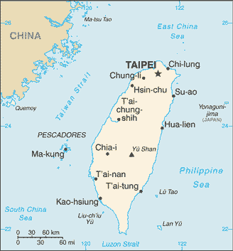 Map of Taiwan