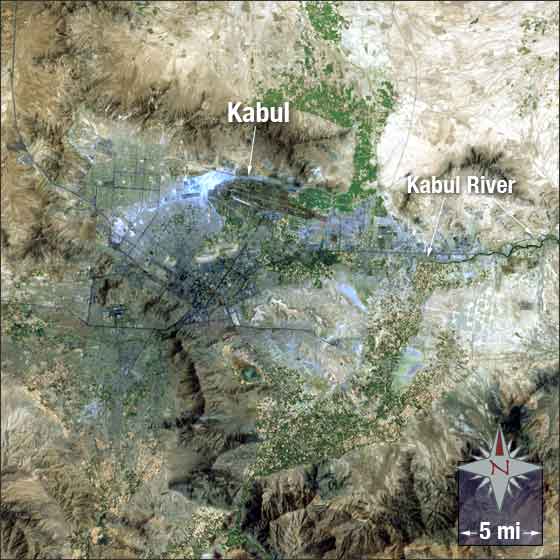 kabul city map. In this image of Kabul