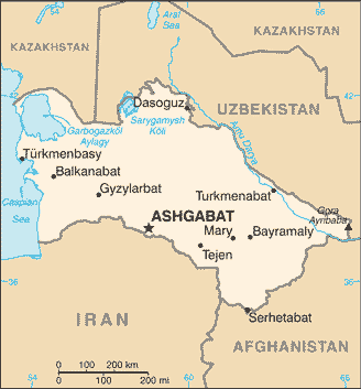 Turkmenistan Map